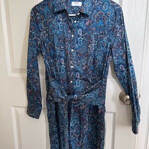 UNTUCKit Blue and Red Paisley Shirt